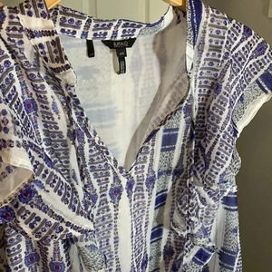 Buffalo Blue and White Women's Top